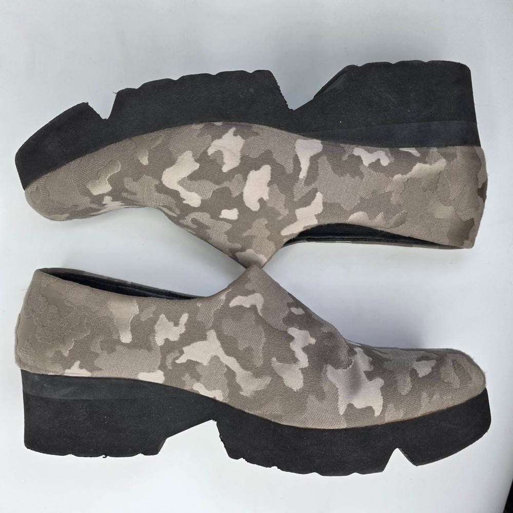 Thierry Rabotin Dream Women's Wedge Shoes Size 8 EU 38 Camo Fabric Slip On Italy - Picture 7 of 16